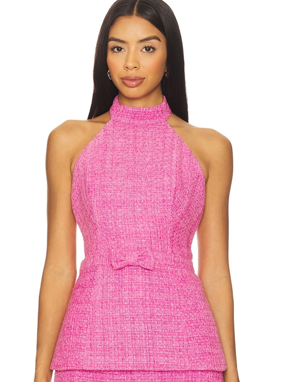 Lovers + Friends Lily Tweed Top in Pink Multi